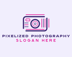 Neon Linear Camera  logo design