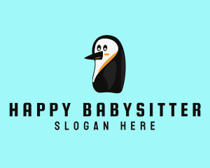 Happy Baby Penguin logo design