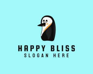 Happy Baby Penguin logo design