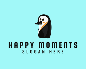 Happy Baby Penguin logo design