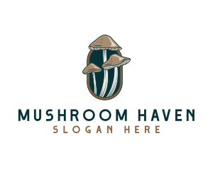 Mushroom Fungi Nature logo design