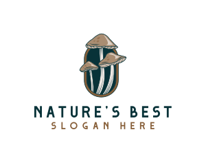 Mushroom Fungi Nature logo design