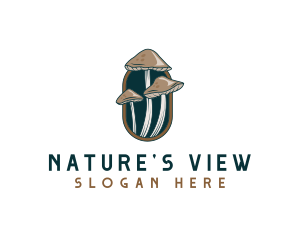 Mushroom Fungi Nature logo design