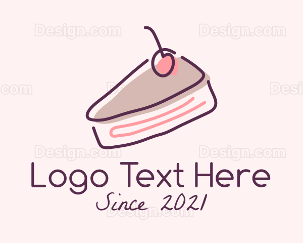 Cheesecake Cake Slice Logo