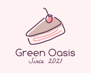 Cheesecake Cake Slice logo design