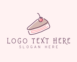 Cherry Cake Dessert Logo