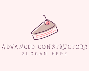 Cherry Cake Dessert logo design