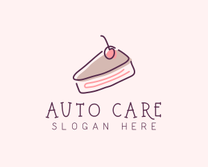 Cherry Cake Dessert logo design