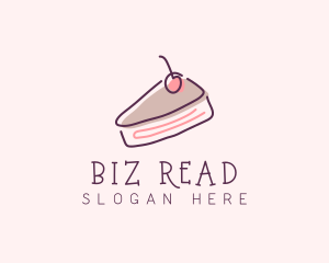 Cherry Cake Dessert logo design