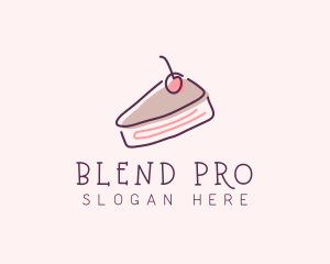 Cherry Cake Dessert logo design