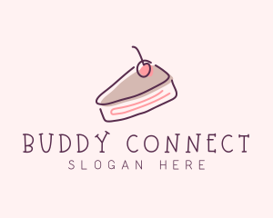 Cherry Cake Dessert logo design