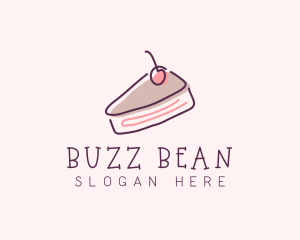 Cherry Cake Dessert logo design