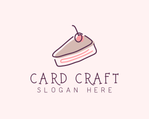 Cherry Cake Dessert logo design