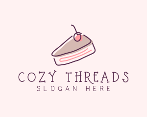 Cherry Cake Dessert logo design