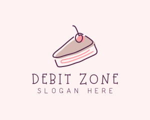 Cherry Cake Dessert logo design