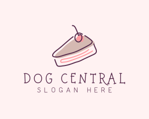 Cherry Cake Dessert logo design