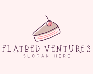 Cherry Cake Dessert logo design