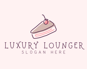 Cherry Cake Dessert logo design