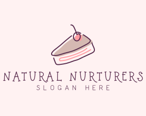 Cherry Cake Dessert logo design