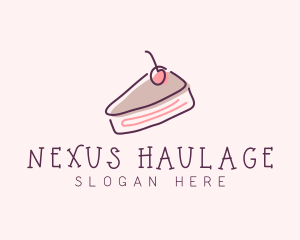 Cherry Cake Dessert logo design