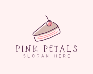 Cherry Cake Dessert logo design