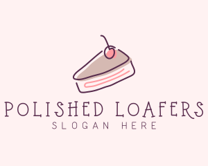 Cherry Cake Dessert logo design