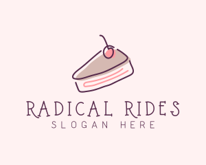 Cherry Cake Dessert logo design