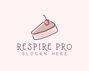 Cherry Cake Dessert logo design