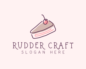 Cherry Cake Dessert logo design