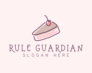 Cherry Cake Dessert logo design