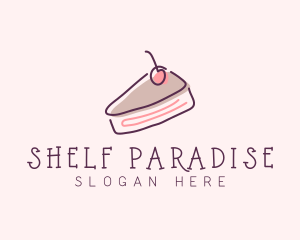 Cherry Cake Dessert logo design