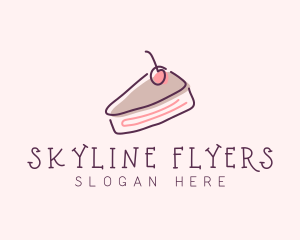 Cherry Cake Dessert logo design