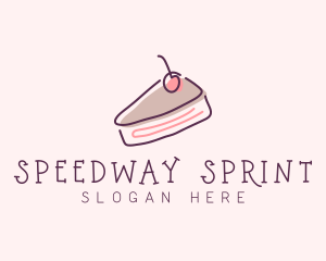 Cherry Cake Dessert logo design