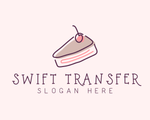 Cherry Cake Dessert logo design