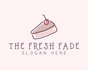 Cherry Cake Dessert logo design