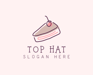 Cherry Cake Dessert logo design