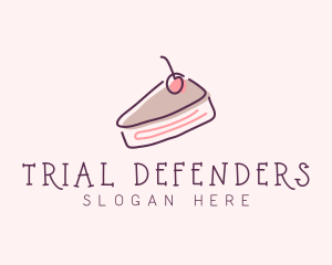 Cherry Cake Dessert logo design