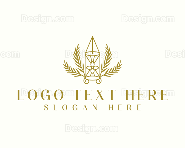 Floral Lantern Decoration Logo