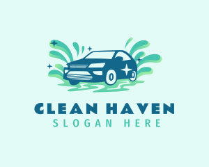 Clean Car Washing logo design