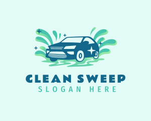 Clean Car Washing logo design