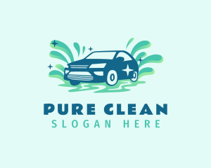 Clean Car Washing logo design