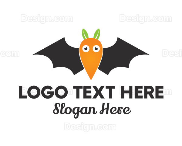 Carrot Bat Cartoon Logo