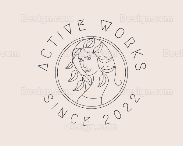 Aesthetic Leaf Woman Logo