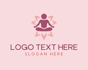 Yoga Meditation Lotus logo