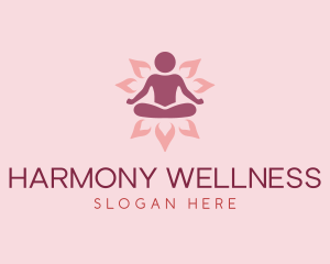 Yoga Meditation Lotus logo