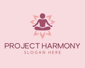 Yoga Meditation Lotus logo