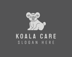 Sitting Koala Cartoon logo