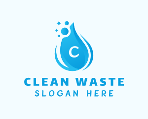 Droplet Cleaning Lettermark logo design