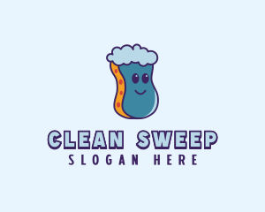 Sponge Cleaner Housekeeping logo design