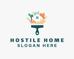 Paintbrush Home Remodeling logo design